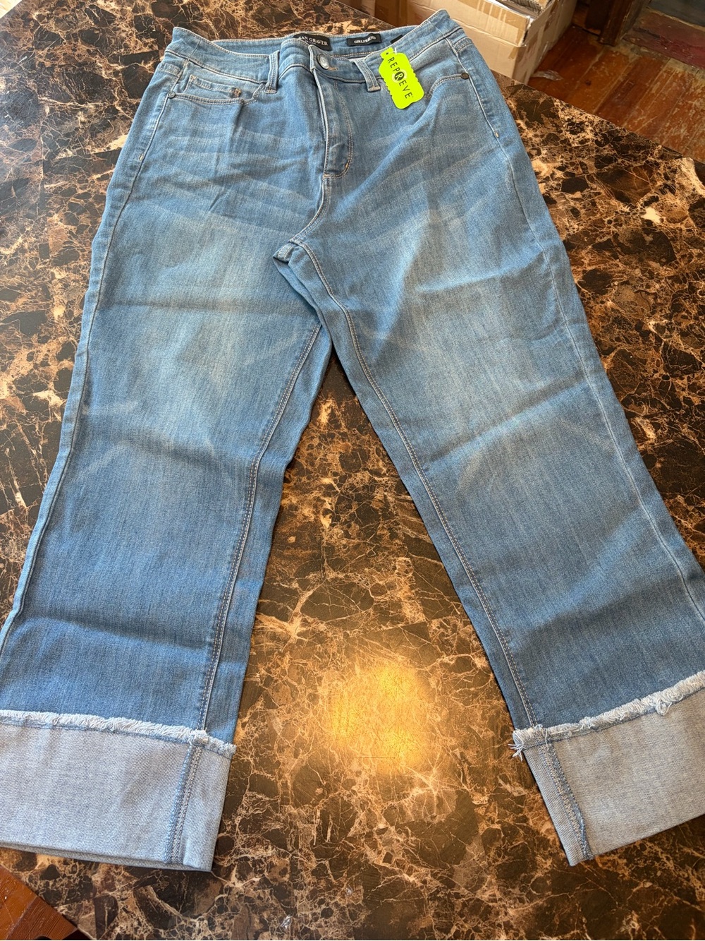 Susan Graver Light Blue Crop Women’s Jeans